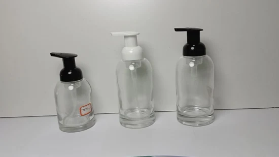 250 ml 350 ml Neues Design, mattierte Luxus-Glasschaum-Handseifen-Shampoo-Flasche