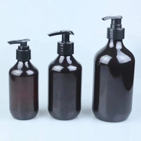 250 ml, 350 ml, 550 ml runde Shampoo-Lotion-Flasche aus Kunststoff für Haustiere
